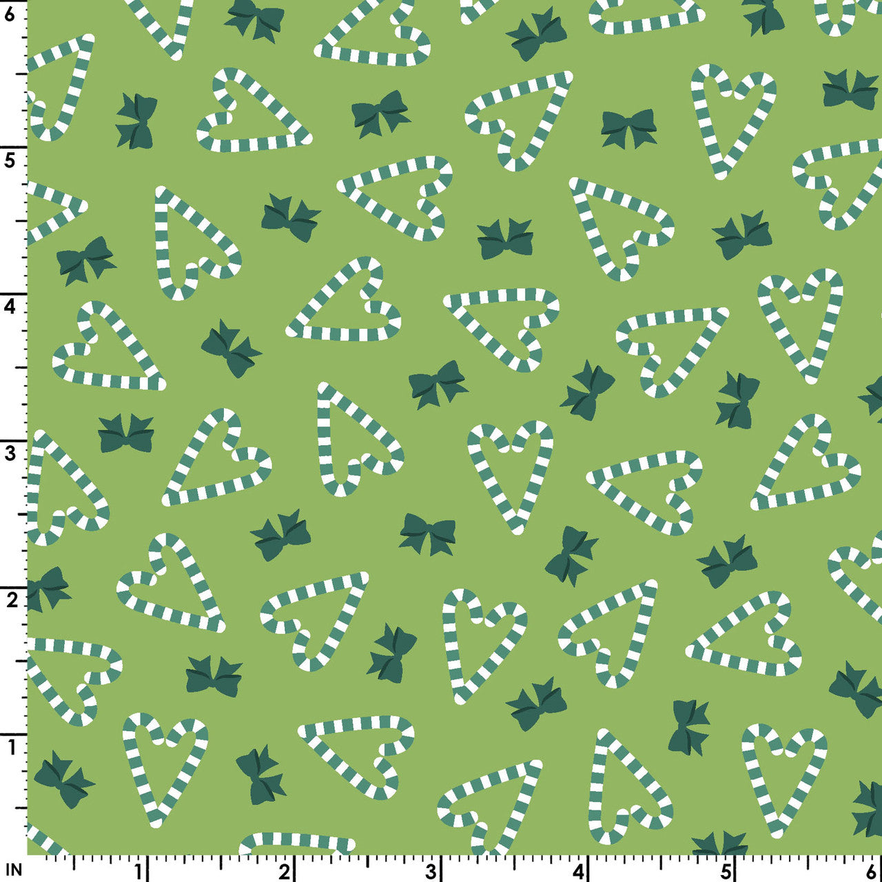 Kimberbell - Quilty Little Christmas - Candy Cane Hearts (Green)