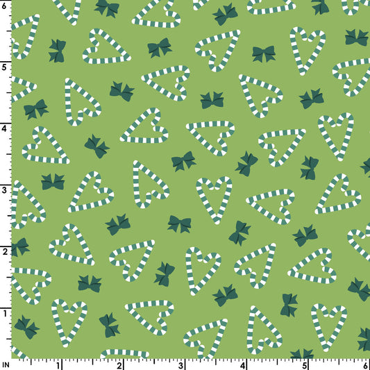 Kimberbell - Quilty Little Christmas - Candy Cane Hearts (Green)