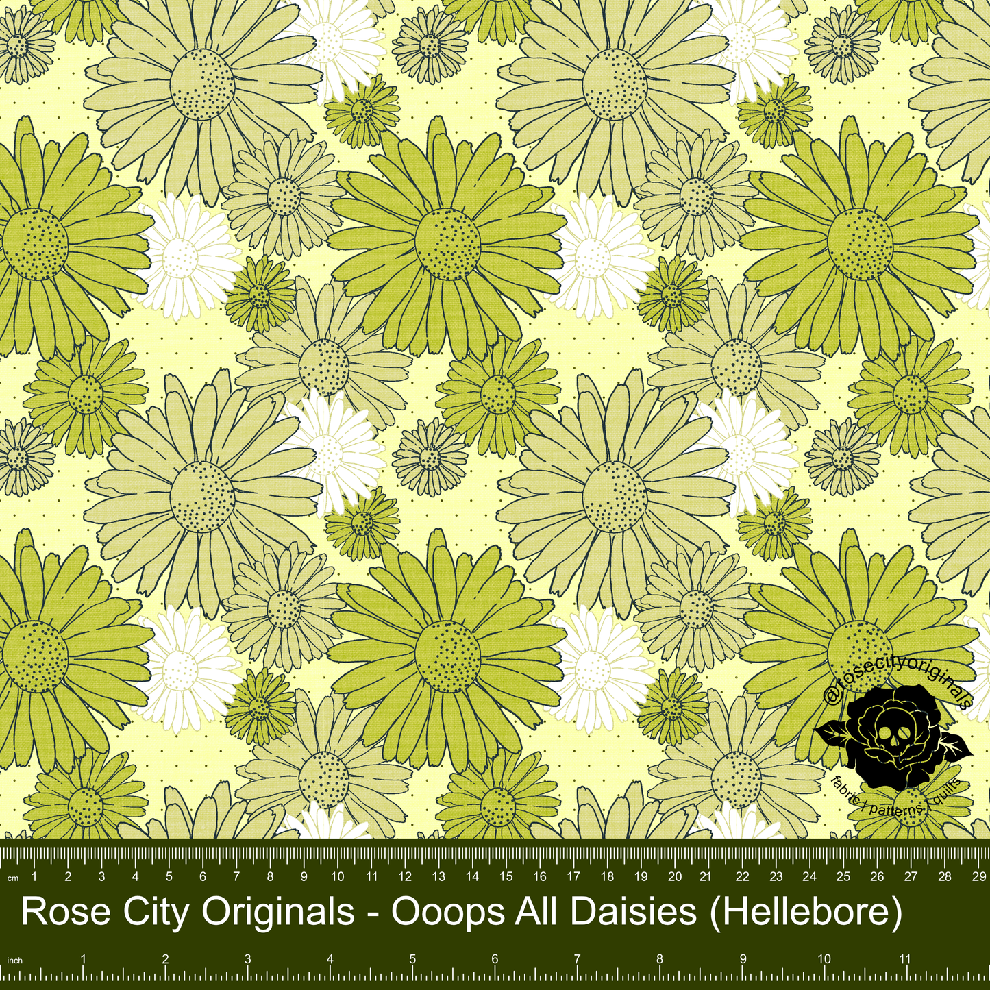 Pushing Up Daisies - By The Yard - Ooops All Daisies (Hellebore)