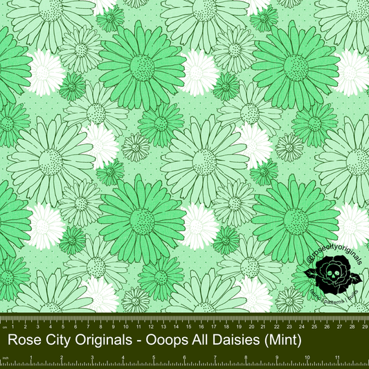 Pushing Up Daisies - By The Yard - Ooops All Daisies (Mint)