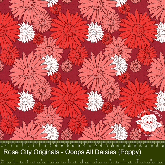 Pushing Up Daisies - By The Yard - Ooops All Daisies (Poppy)