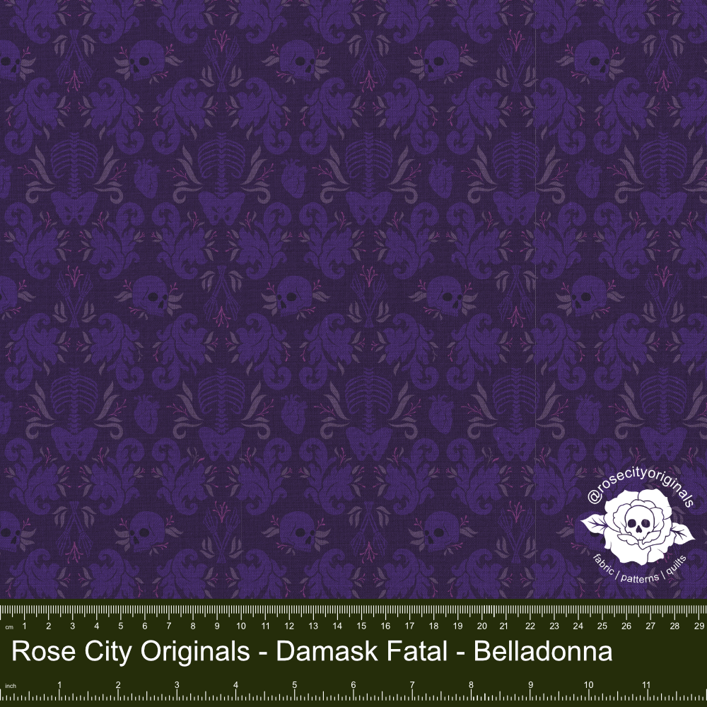 Damask Fatale - By-The-Yard - Belladonna