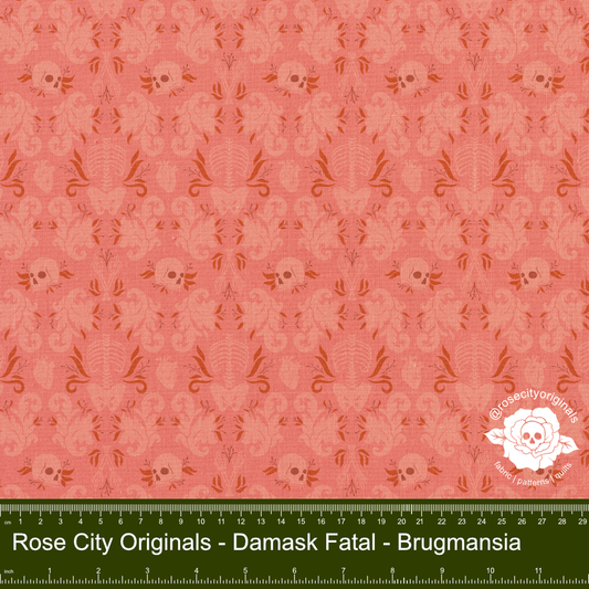 Damask Fatale - By-The-Yard - Brugmansia