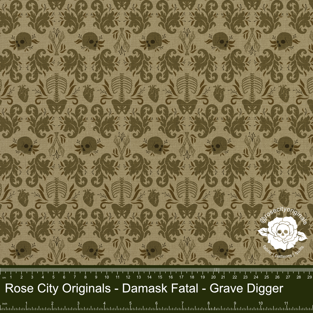 Damask Fatale - By-The-Yard - Grave Digger