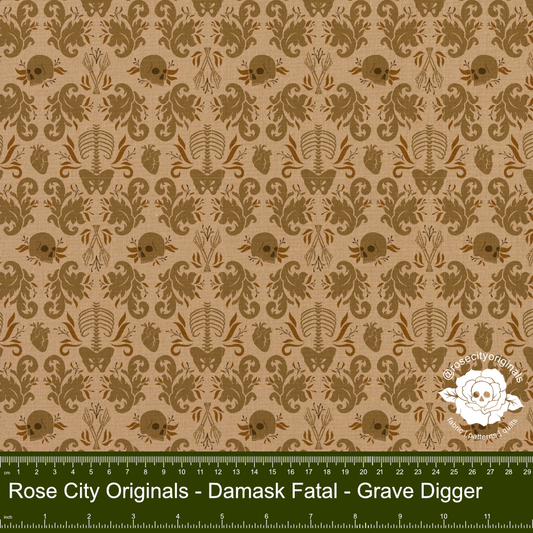 Damask Fatale - By-The-Yard - Grave Digger