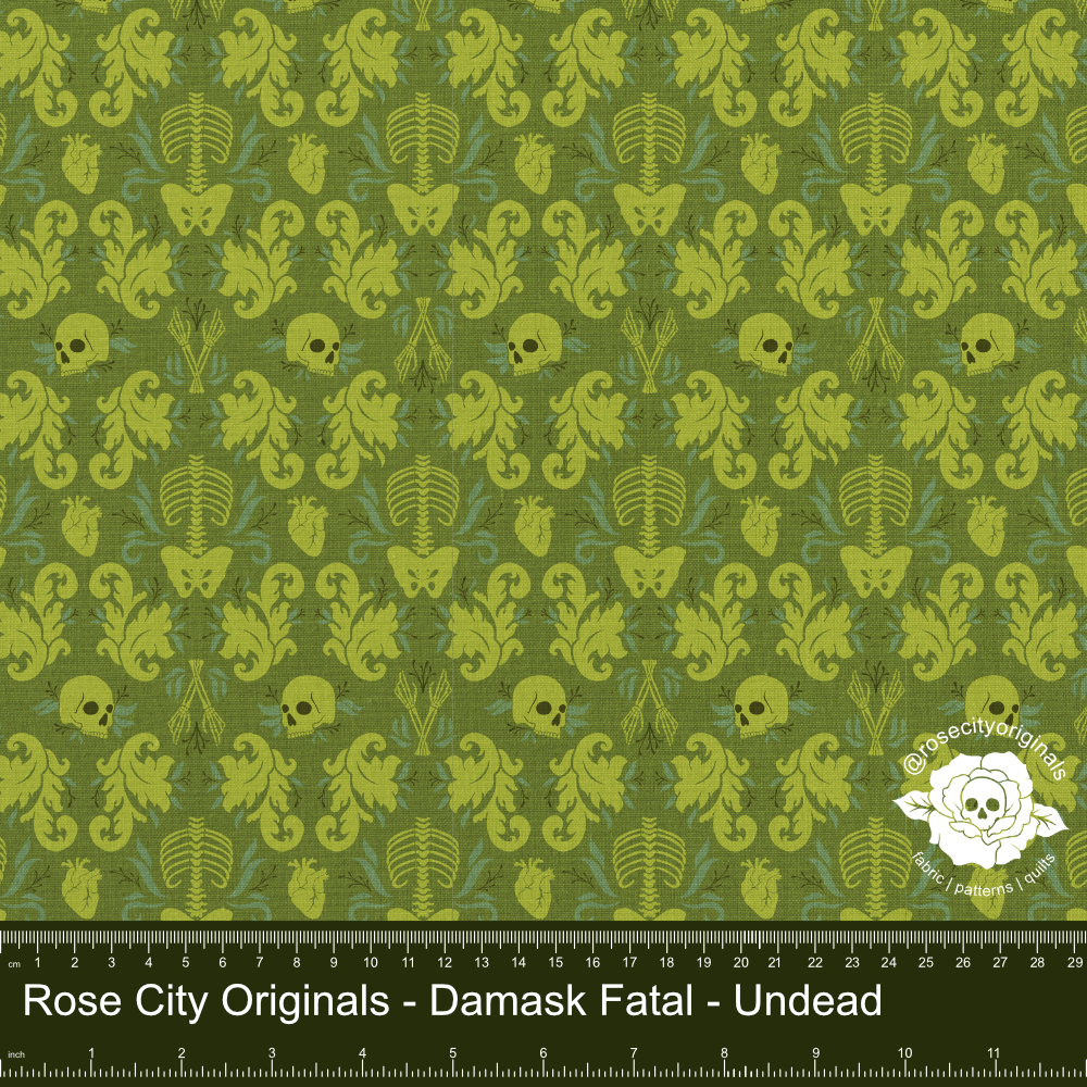 Damask Fatale - By-The-Yard - Undead