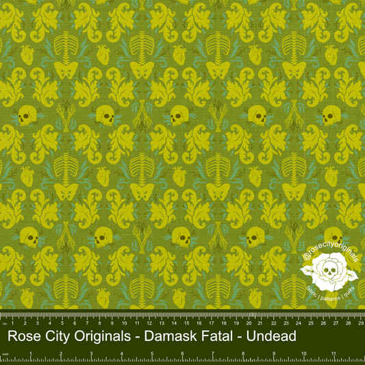 Damask Fatale - By-The-Yard - Undead