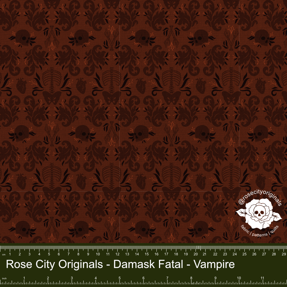 Damask Fatale - By-The-Yard - Vampire