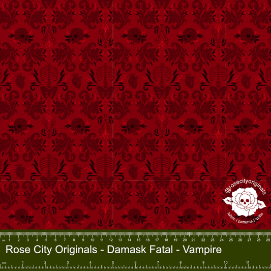 Damask Fatale - By-The-Yard - Vampire
