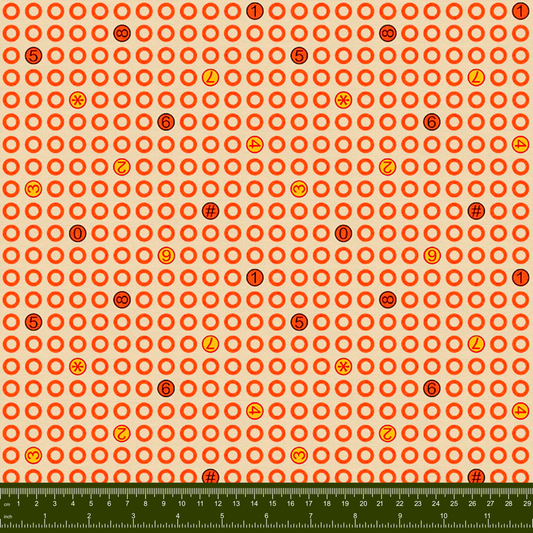 Bargain Basement Fabric - Ring Ring - Dots (Yellow)  by PBS Fabrics