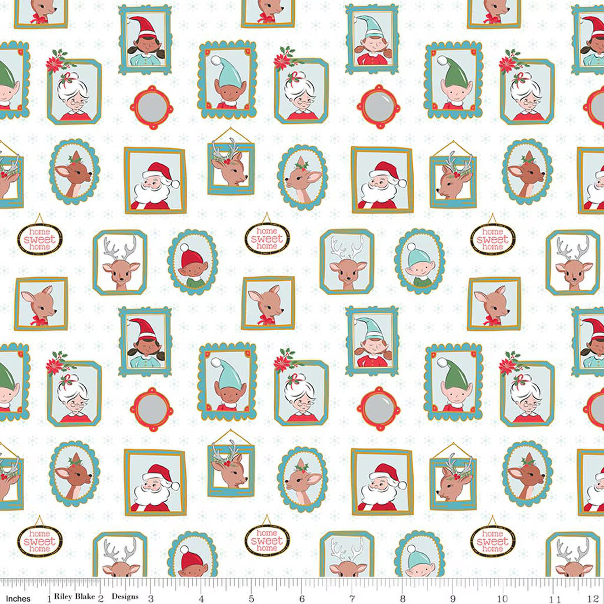 Riley Blake - Claus & CO. Wallpaper (White Sparkle)