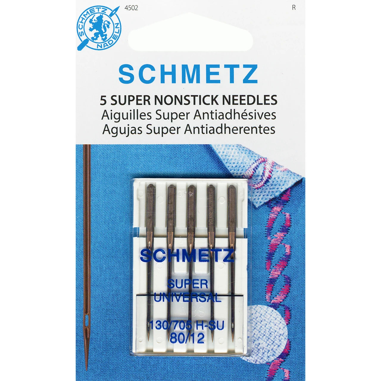 Schmetz - Super Non-Stick Sewing Machine Needles - Size 80/12 (5 PC)
