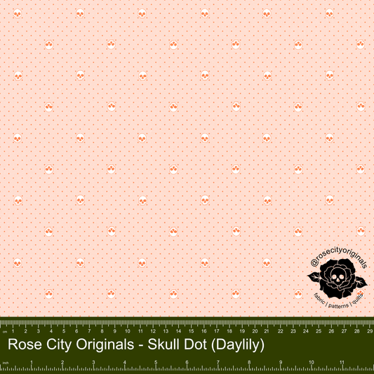 Pushing Up Daisies - By The Yard - Skull Dot (Daylily)