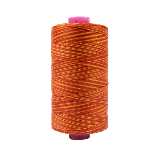 Wonderfil Tutti Variegated Cotton 50wt Thread - TU11 - Tomato (1000m / 1094yd)