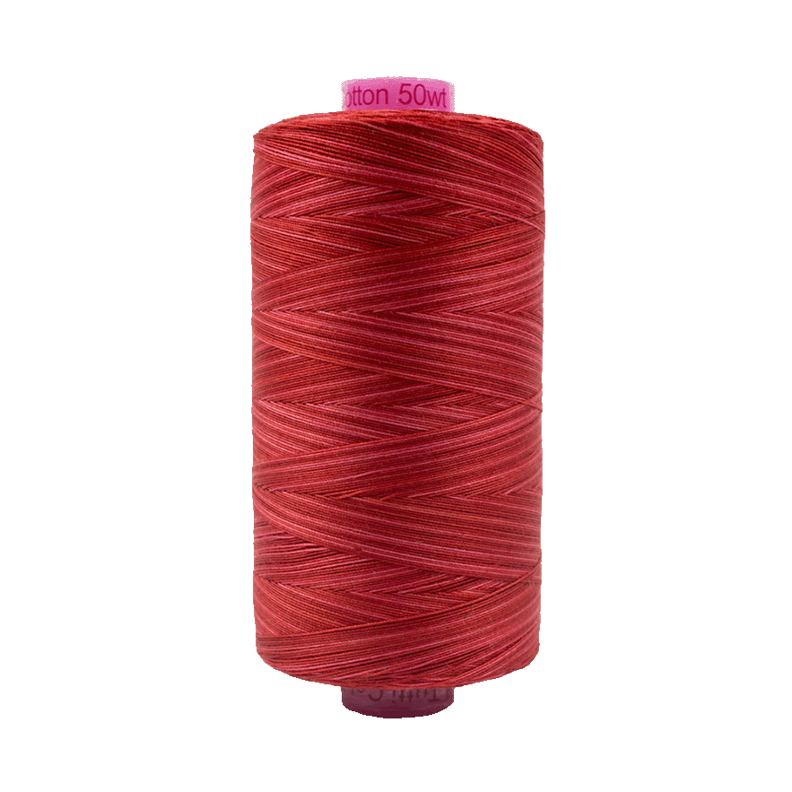 Wonderfil Tutti Variegated Cotton 50wt Thread - TU12 - Strawberry (1000m / 1094yd)