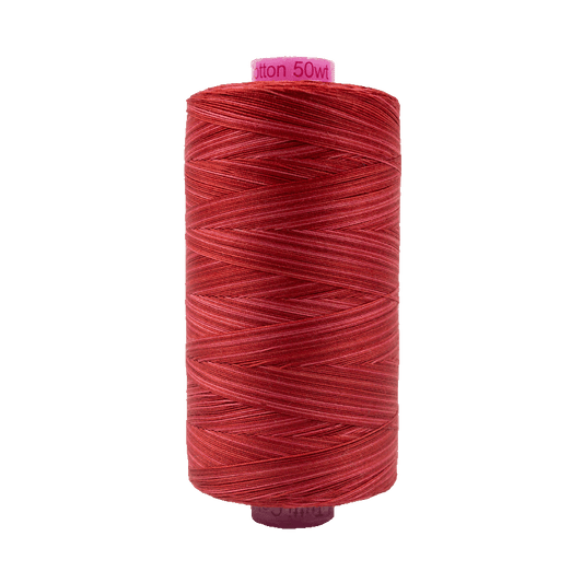 Wonderfil Tutti Variegated Cotton 50wt Thread - TU12 - Strawberry (1000m / 1094yd)