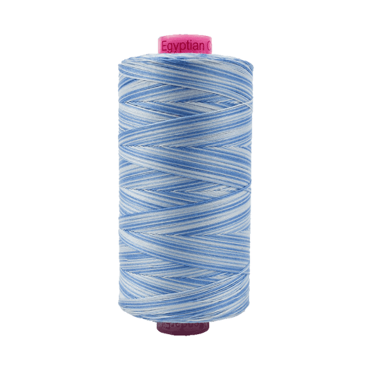 Wonderfil Tutti Variegated Cotton 50wt Thread - TU21 - Sky Blue (1000m / 1094yd)