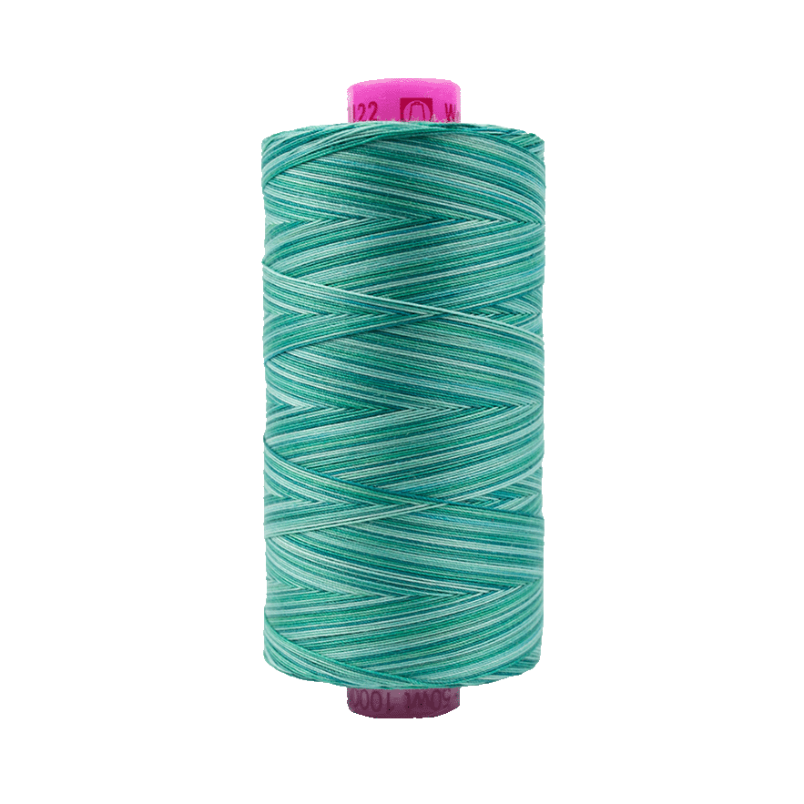 Wonderfil Tutti Variegated Cotton 50wt Thread - TU22 - Peacock (1000m / 1094yd)