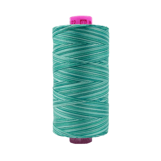 Wonderfil Tutti Variegated Cotton 50wt Thread - TU22 - Peacock (1000m / 1094yd)