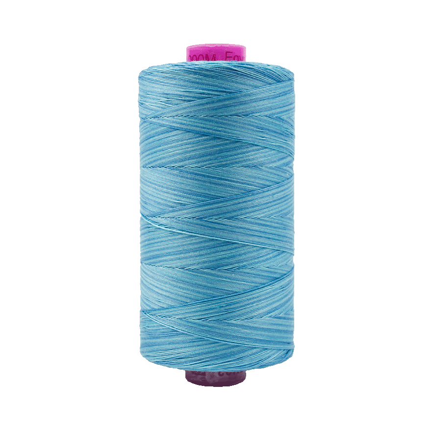 Wonderfil Tutti Variegated Cotton 50wt Thread - TU23 - Sea Blue (1000m / 1094yd)