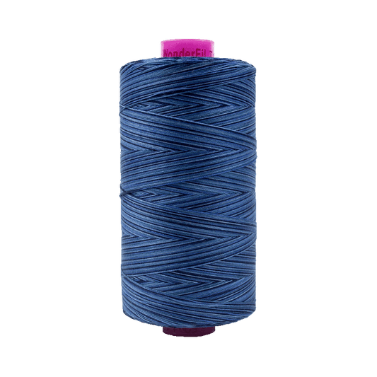Wonderfil Tutti Variegated Cotton 50wt Thread - TU24 - Blue Night (1000m / 1094yd)