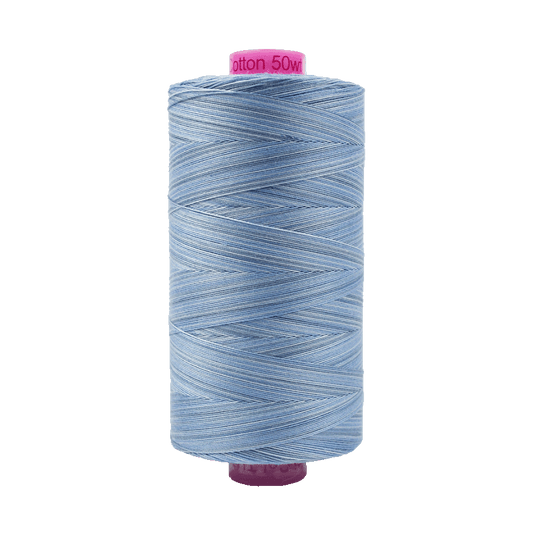 Wonderfil Tutti Variegated Cotton 50wt Thread - TU26 - Ocean (1000m / 1094yd)