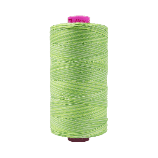 Wonderfil Tutti Variegated Cotton 50wt Thread - TU28 - Lime (1000m / 1094yd)