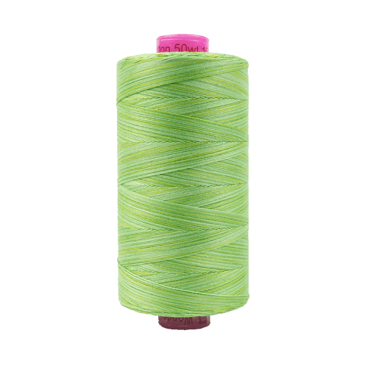 Wonderfil Tutti Variegated Cotton 50wt Thread - TU29 - Grass (1000m / 1094yd)