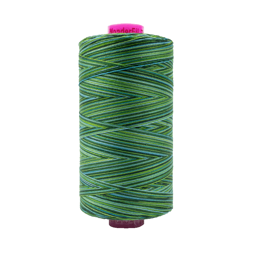 Wonderfil Tutti Variegated Cotton 50wt Thread - TU31 - Evergreen (1000m / 1094yd)