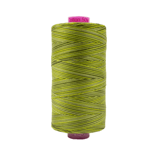 Wonderfil Tutti Variegated Cotton 50wt Thread - TU32 - Moss (1000m / 1094yd)