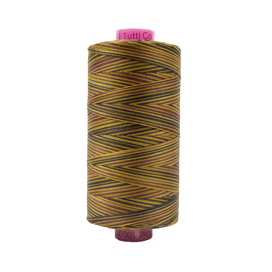 Wonderfil Tutti Variegated Cotton 50wt Thread - TU34 - Box Turtle (1000m / 1094yd)