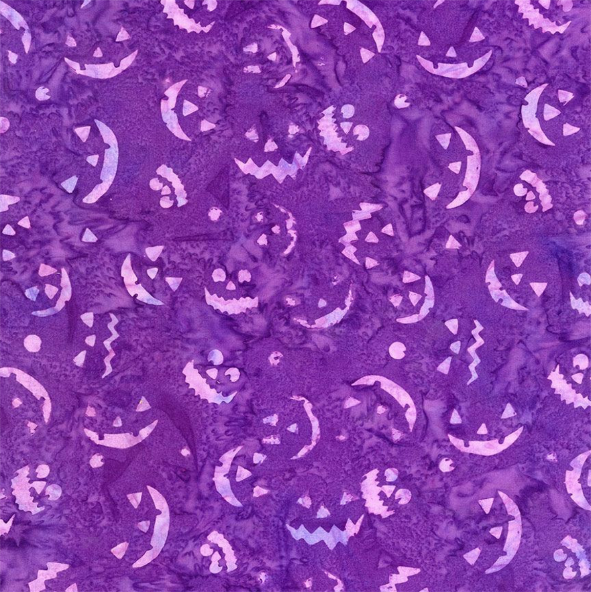 Timeless Treasures -  Tonga Batiks - Pumpkin Smiles (Purple)