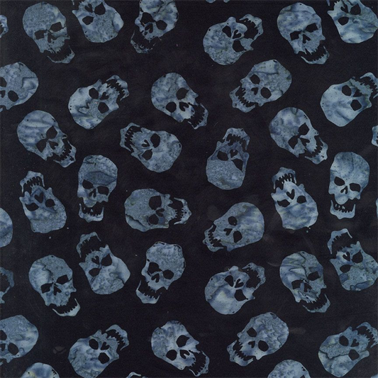 Timeless Treasures -  Tonga Batiks - Wicked Scary Skulls