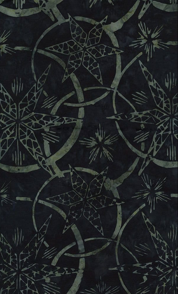 Timeless Treasures -  Tonga Batiks - Sonic Stars and Rings (Back/Grey)