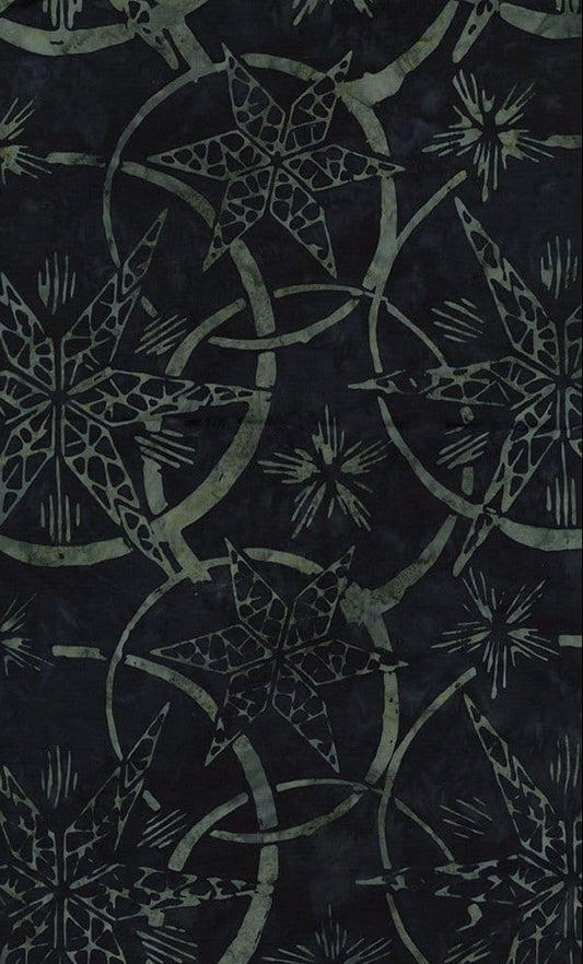 Timeless Treasures -  Tonga Batiks - Sonic Stars and Rings (Back/Grey)