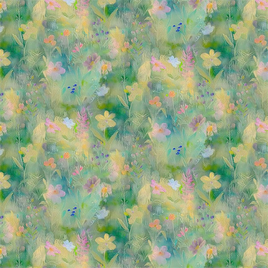 Timeless Treasures -  Wild Beauty - Wildflower Field
