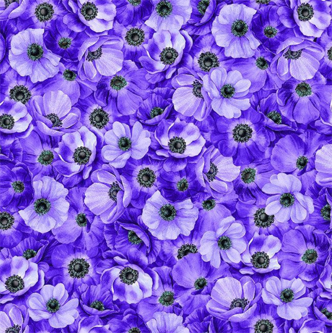 Timeless Treasures -  Meadow Bloom - Packed Anemonies