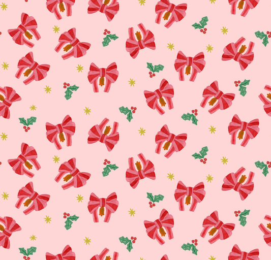 Lewis & Irene - Merry Happy Christmas - Bows & Bells (Candy Cane)