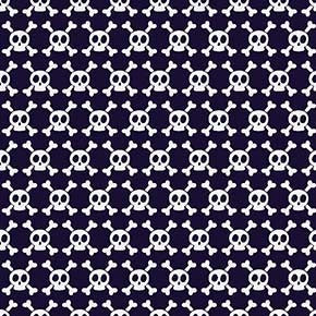 Michael Miller - Woof Woof Pirates - Skully Wag (Navy)