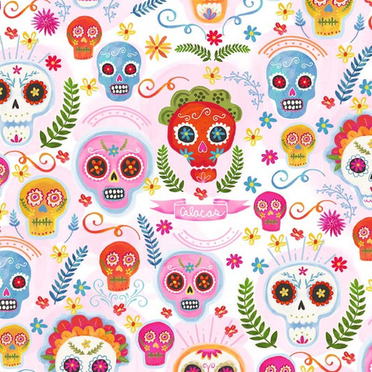 Michael Miller - La Vida Loca - Sugar Skulls (Blush)