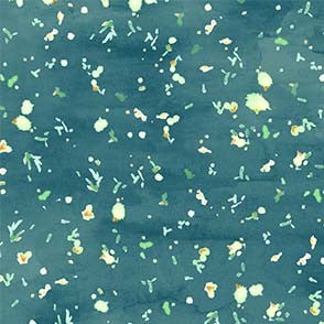 Michael Miller - Flower Lake - Petal Splash (Marine)