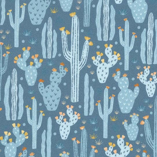 Michael Miller - Wild West Wonder - Wild West Cactus (Blue)