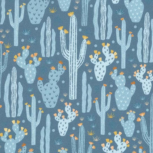 Michael Miller - Wild West Wonder - Wild West Cactus (Blue)