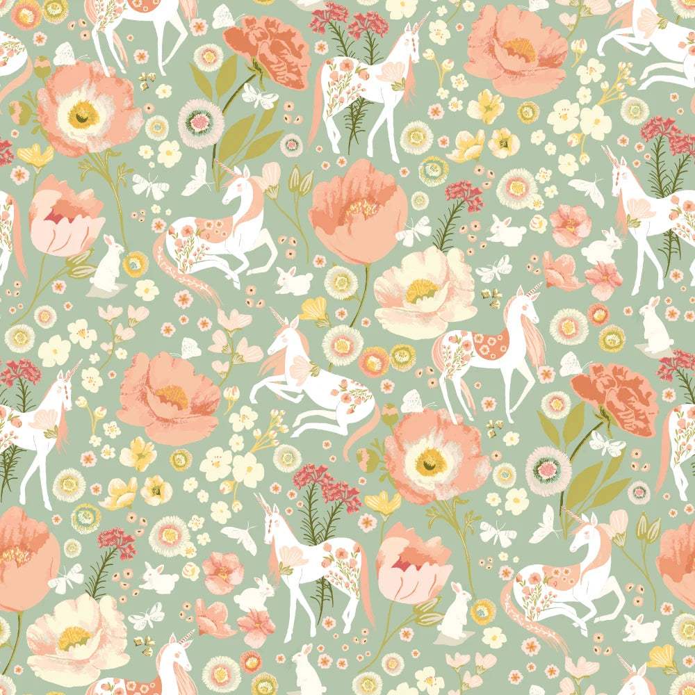 Poppie Cotton - Unicorn Dreams - Dreamland (Mint)