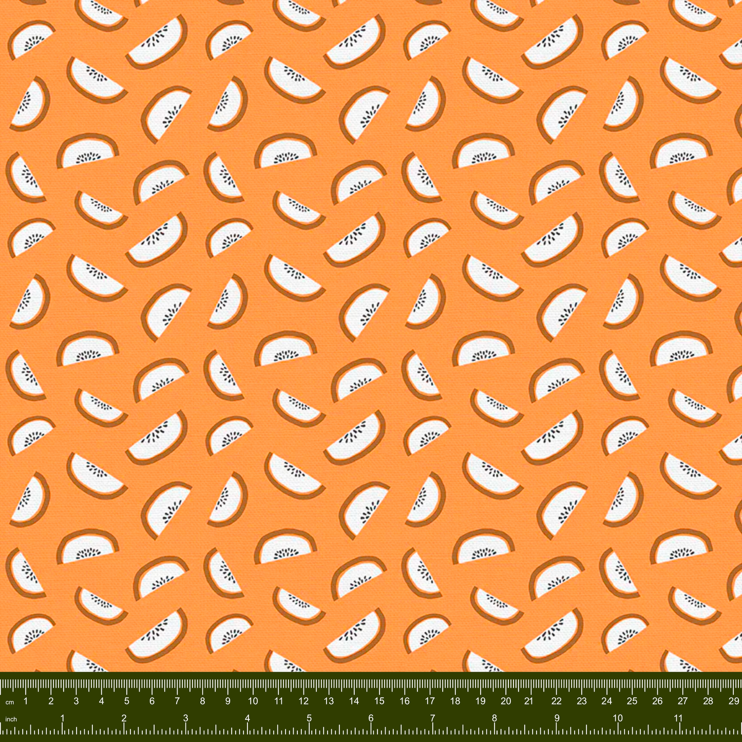 Bargain Basement Fabric - Fruity - Kiwi (Orange) by PBS Fabrics
