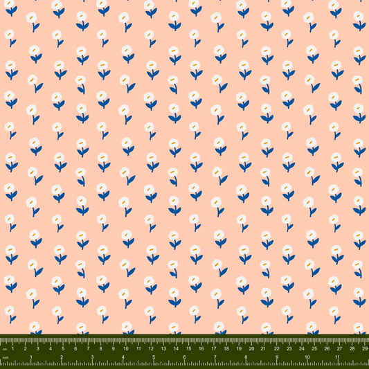 Bargain Basement Fabric - Garden Glory - Dancing Daisy (Peach) by PBS Fabrics
