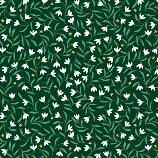 Lewis & Irene - Christmas in Bluebell Wood - Snowdrops (Green)(Metallic)
