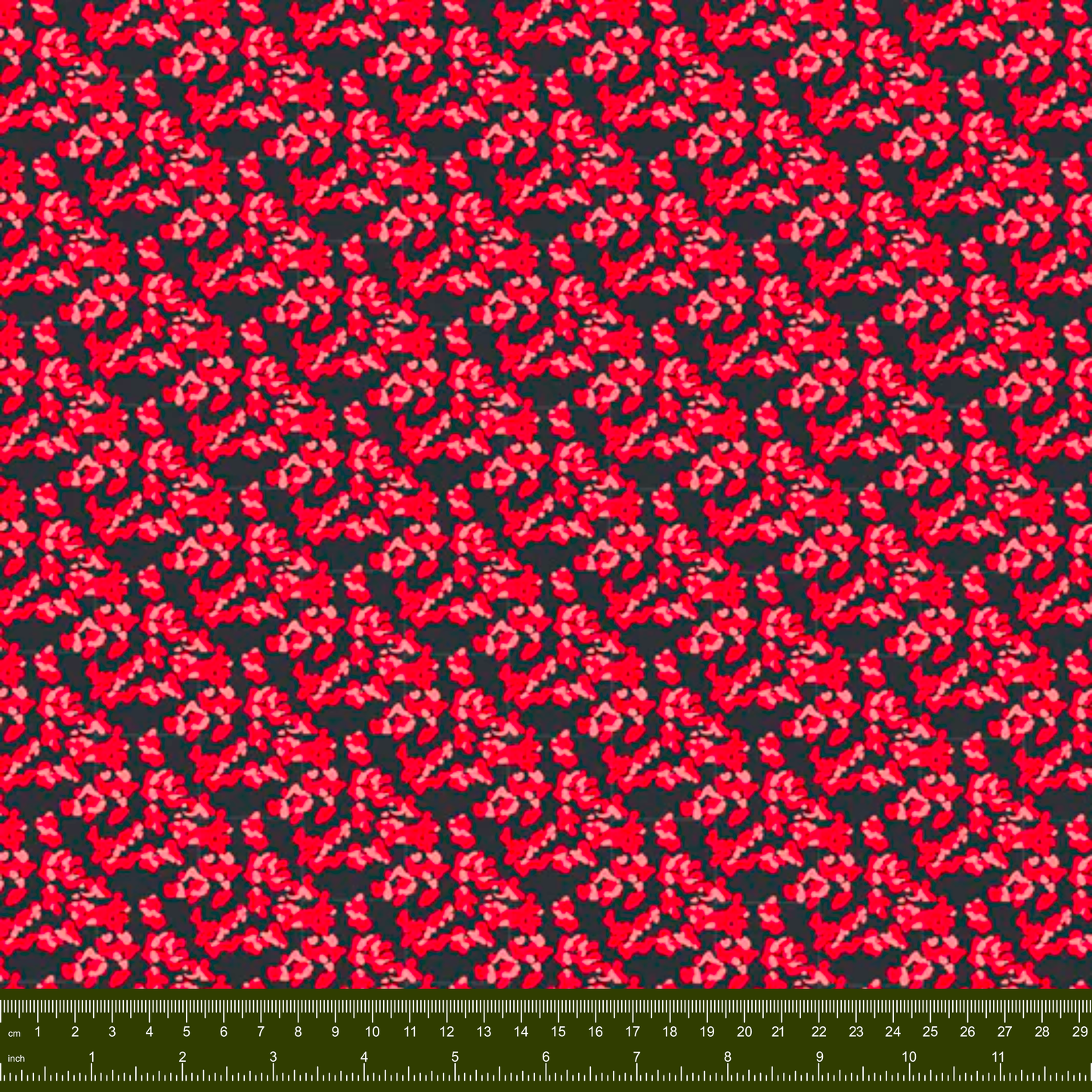 Bargain Basement Fabric - Imperial Garden - Petals (Black/Red)  by PBS Fabrics