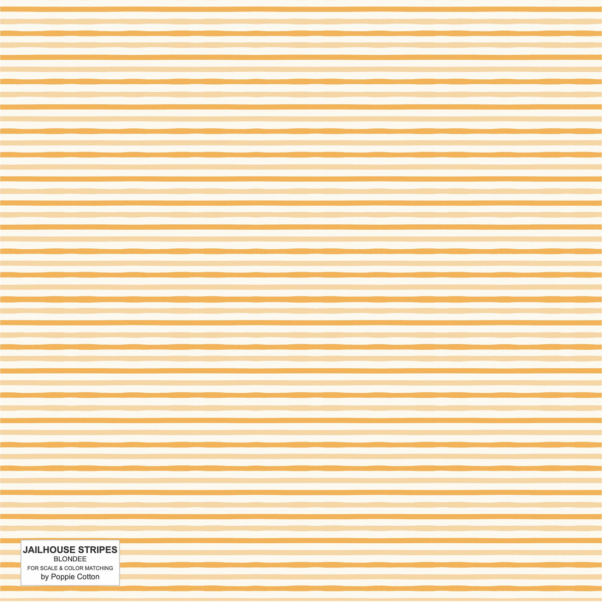 Poppie Cotton - Jailhouse Stripes - Blondee (Yellow)