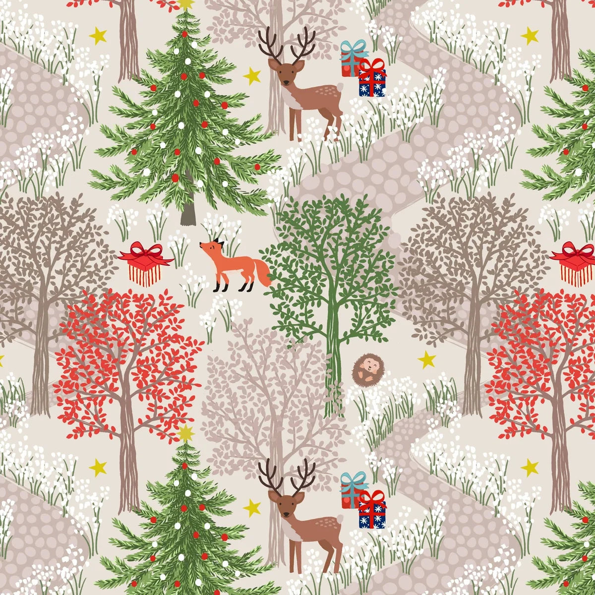 Lewis & Irene - Christmas in Bluebell Wood - Christmas in Bluebell Wood (Cream)(Metallic)